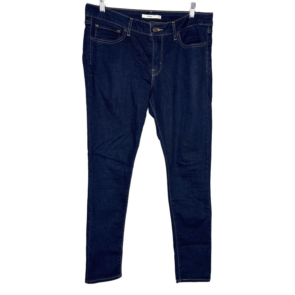 Levis 711 Jeans Womens 12 31 Blue Mid Rise Skinny Classic Everyday Basic Casual